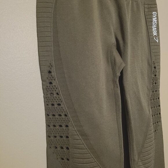 Gymshark | Women's Olive Green Energy Seamless Leggings (Size XXS) - Picture 4 of 11